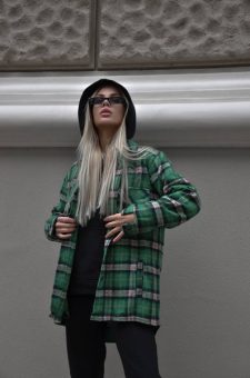 Клетчатая рубашка с четырьмя карманами